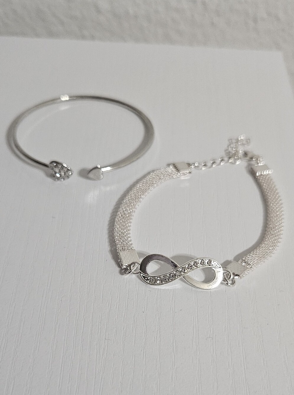 Silver Infinity Crystal Bracelet - Women Jewelry